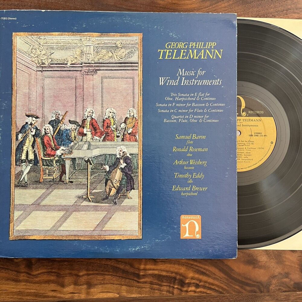 Georg Philipp Telemann Music For Wind Instruments Vinyl LP 1978 Nonesuch H-71352